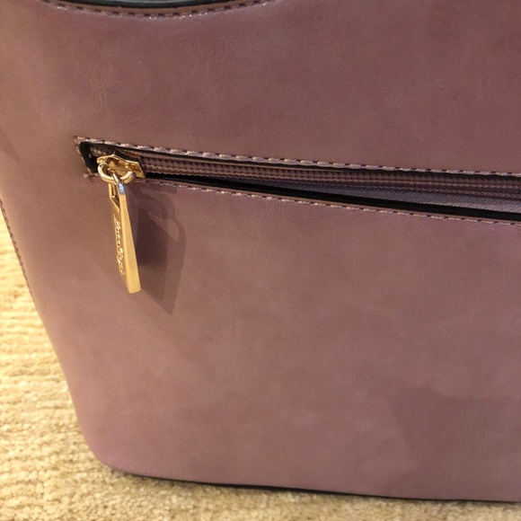 Mauve Crossbody Bag Tassel Accent - Picture 3 of 13